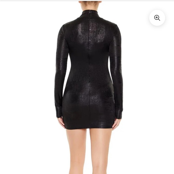 Forever 21 Shimmering Black Long Sleeve Dress - Picture 2 of 4